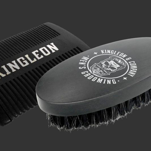 Premium Beard Brush and Comb Set